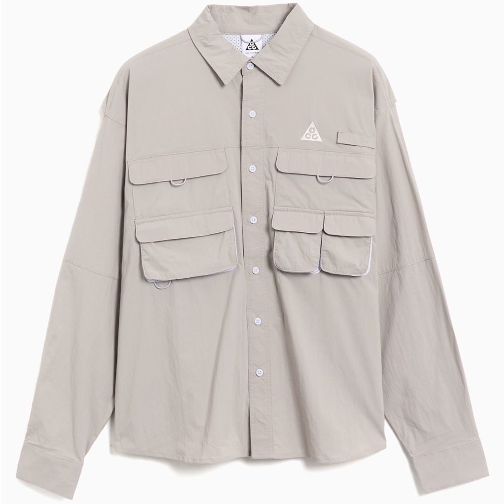 Nike ACG NWT 'Orb Weaver' Size XL Dri-FIT ADV UV Long-Sleeve Men’s Shirt Beige